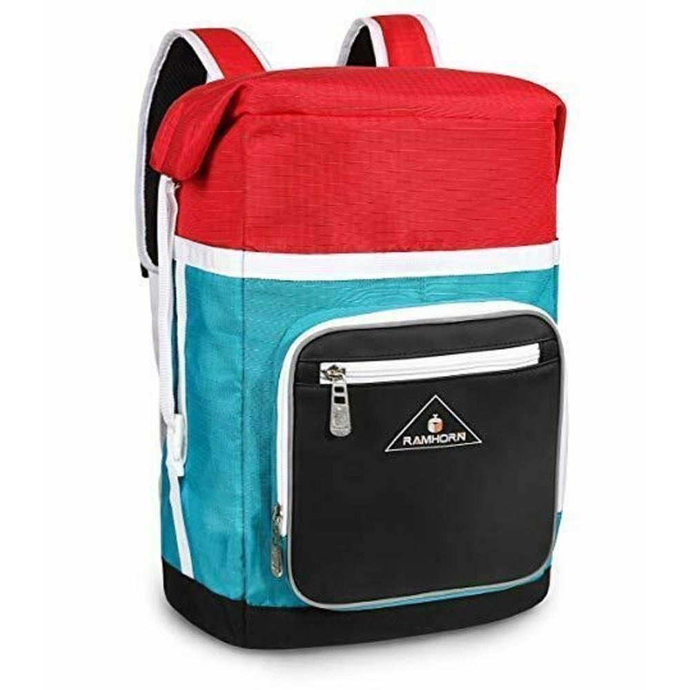 Ramhorn 15.6" Laptop Backpack Daypack Light Weight -Black Red‎ Turqoise